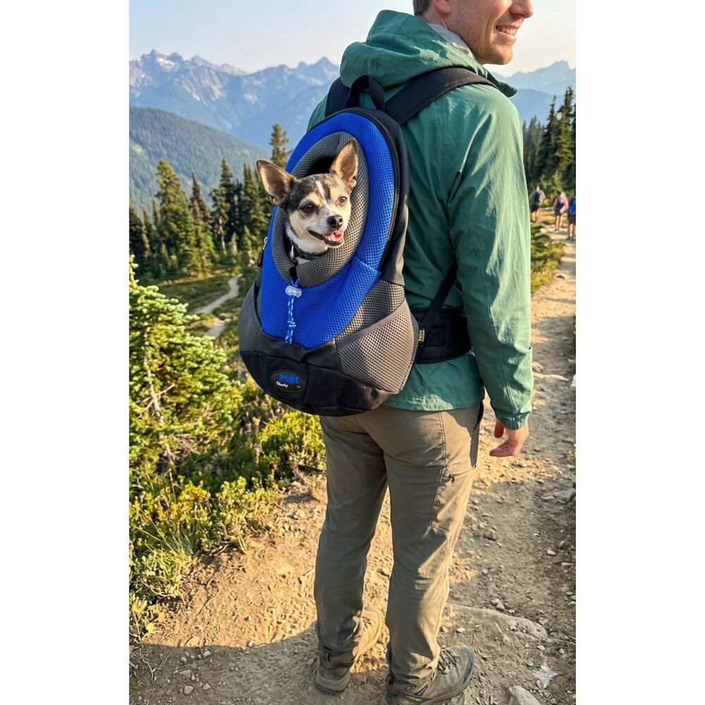 Wacky Paws Sporty Backpack Pet Carrier Small Dog Cat Travel Bag Hiking Mesh